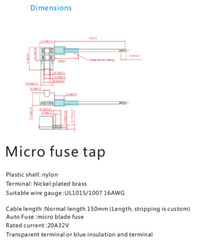 Micro Fuse Tap Add A Circuit Low-Profile Car Truck Motorcycle Mini Fuse Holder