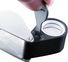10x21mm UV/LED Triplet Illuminated Loupe-Dual Light (white & UV) Magnifier USA
