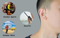 2 Pack 3.5mm Surveillance Balanced Armature Earpiece Listen Only Headset