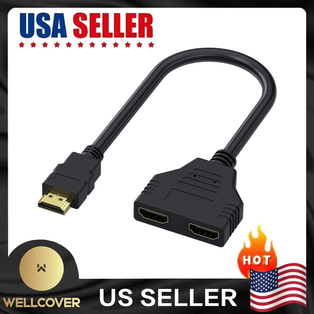 4K HDMI 2.0 Cable Splitter Switch UHD HDTV Switcher Signal Split 1 In To 2 Out