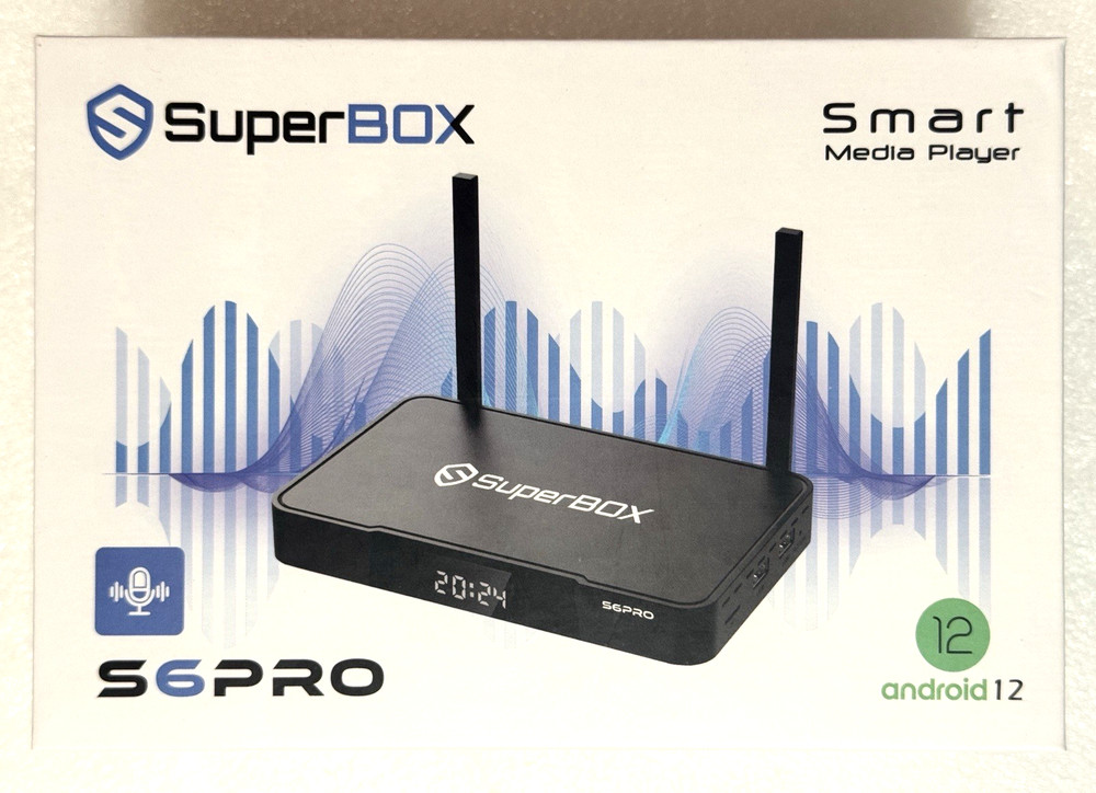 SuperBox S6 Pro 2025 Android 12 TV Box | WiFi 6 | Free No-Subscription Streaming