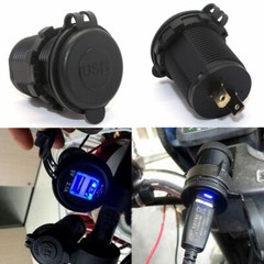 12V Car Lighter Socket Dual 2.1A USB Port Charger Power Outlet LED