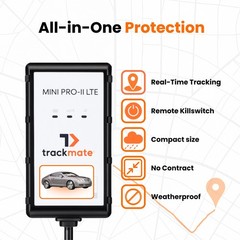 GPS Tracker 4G LTE 3.4×2.2×0.5in Remote Killswitch for Vehicles – Real-Time