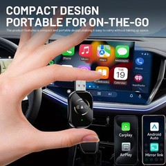 2026 Carplay Adapter Wired to Wireless CarPlay Android Auto Mirror Link 4-IN-1