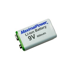 Refuelergy 9 Volt Li-Ion Rechargeable Battery HIGH CAPACITY 550mAh 9V Block