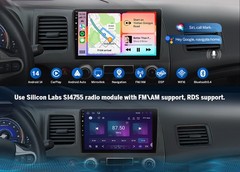 10.1″ Touch Screen Carplay Android 14 For 06-11 Honda Civic Car Stereo Radio GPS