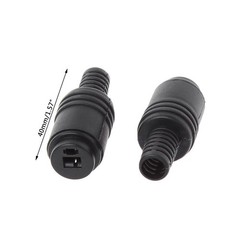 MinnowXY 10 Pcs 2 Pin DIN Speaker Plug 2-Pin app.40mm/1.57in, Black+sliver