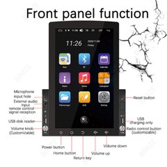 10″ 2 Din Android 13 GPS WiFi Vertical FM Touch Screen Player Car Stereo Radio