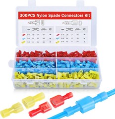500PCS Nylon Spade Insulated Crimp Connectors Quick Disconnect Wire Terminals