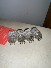 Lot of 4 GE Five Star 5654 6AK5 EF95 Vacuum Tubes Vintage USA Untested