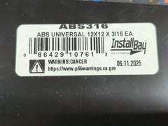 Install Bay ABS316 Universal ABS Plastic Sheet 12×12 x 3/16″ Brand New