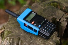 Baofeng UV-5R / BF-F9 – Blue Exoskeleton Cage – Textured Finish