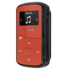 SanDisk 8GB Clip Jam MP3 Player Red SDMX26-008G-G46R (USED RFB)