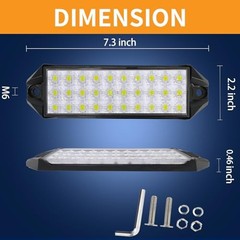 LED Light Bar for Truck, 6 Inches Reverse Lights Flood Beam for Truck white
