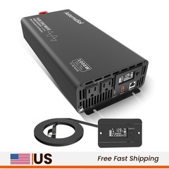 1000W Stable 12V to 110V 120V AC Pure Sine Wave Inverter Power Converter 2000W