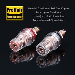 4PCS/Lot Pure Copper Binding Post Speaker Amplifier Female for Banana Terminal