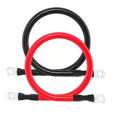 4AWG 11-Inch Battery Inverter Cable Set for Solar Motorcycle Truck RVs Van