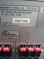Sony STR K700 AV Receiver Silver Dolby Digital DTS FM AM Tested Tamper Proof Sea