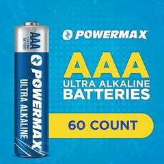 60 Count AAA Batteries – Ultra Long Lasting Alkaline Power, 10- Shelf Life