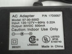 OEM-LEXMARK – AC ADAPTER 30VDC 500mA 57-30-500D