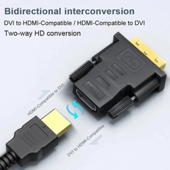 DVI-D Male to HDMI Female Adapter for HDTV PC Monitor Projector Blu-ray