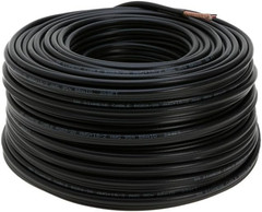250FT Black Bulk Siamese RG59/U Cable, 20AWG + 18/2AWG 95% Shielding, CCTV Video