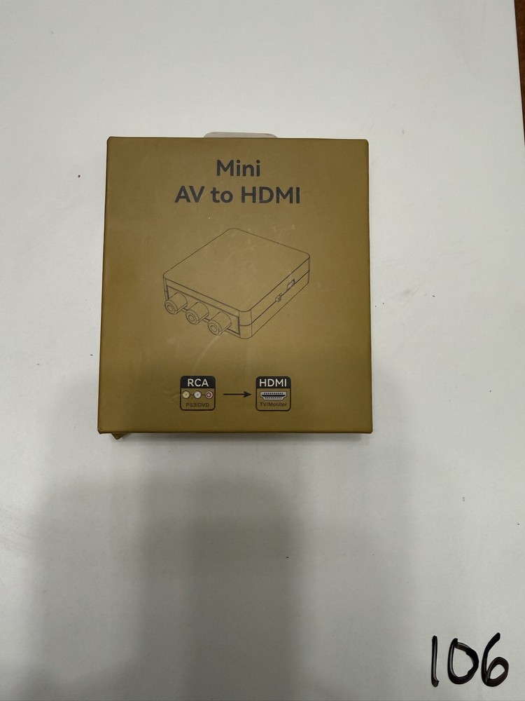 Mini AV RCA to HDMI Adapter Converter PS3 DVD VCR to TV Monitor 720p 1080p