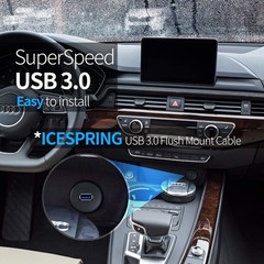 Icespring Usb 3.0 Male To Usb 3.0 Female Aux Flush Mount Car Mount Extension