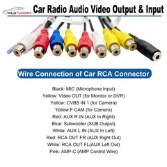 20 Pin Backup Camera Harness Adapter for Android Car Stereo, Radio RCA Rear V…