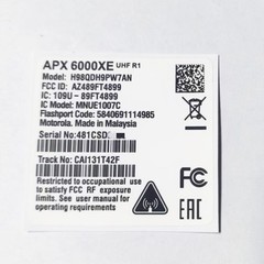 DIY Motorola APX6000XE Radio Speaker Grille Aluminum Plate Body Case Label Badge