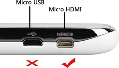 Micro HDMI Type D Male To HDMI Type A Female Cable Adapter Converter Connector
