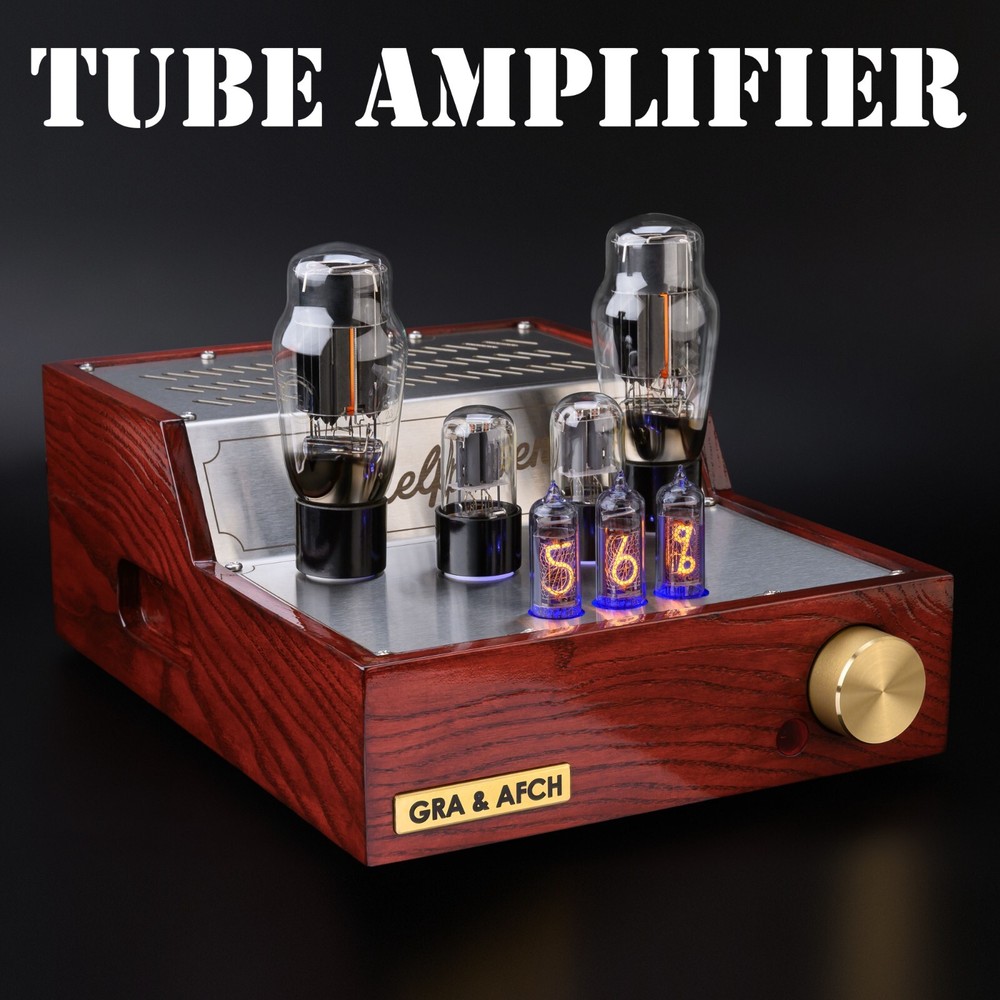Tube Audio Amplifier 2x5W 6N13S + 6N9S IN-14 Nixie Display – Melpomene VAT913