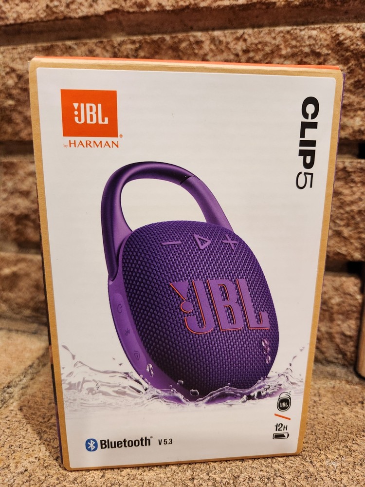 NEW JBL Clip 5 Portable Bluetooth Speaker – Waterproof + Loud + Clip-On Design