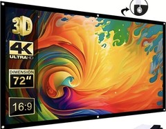 72″ 16:9 Wall Mountable Multicolor Projection Screen Material