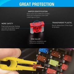 120PCS Low profile Mini Car Fuse Auto Car Motorcycle SUV FUSES Kit APM ATM