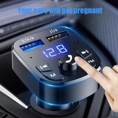 Bluetooth 5.0 Car Wireless FM Transmitter Adapter 2USB PD Charger Hands-Free Lot