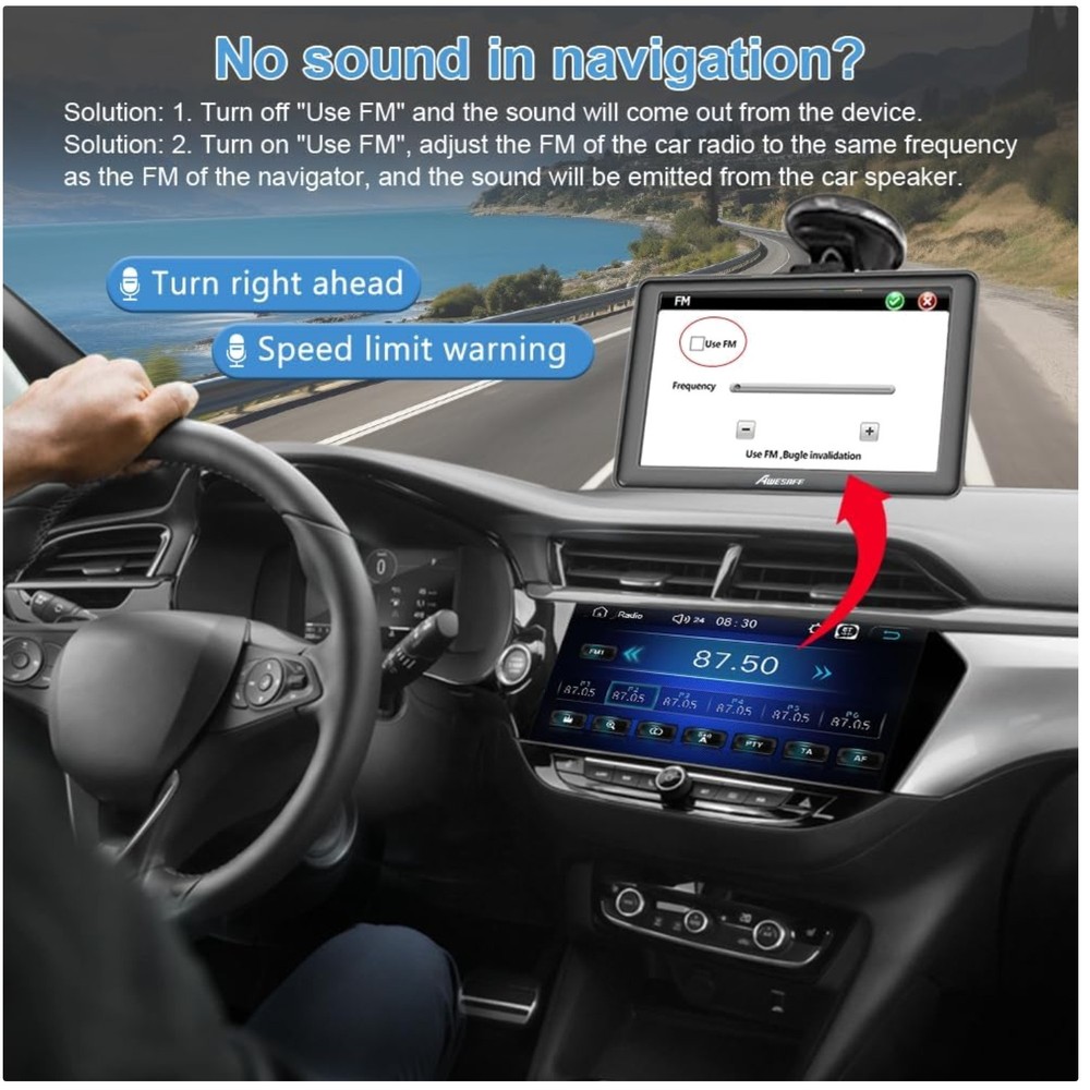 Voice Spoken Turn-by-Turn GPS Navigation System