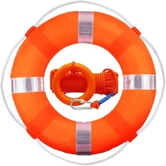 Lifebuoy Set 20Inch Life Preserver Ring and Water Floating Lifesaving Rope 98…