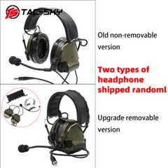 TS TAC-SKY COMTAC III Tactical Headse Removable headband & K 2 Pin Plug Ptt