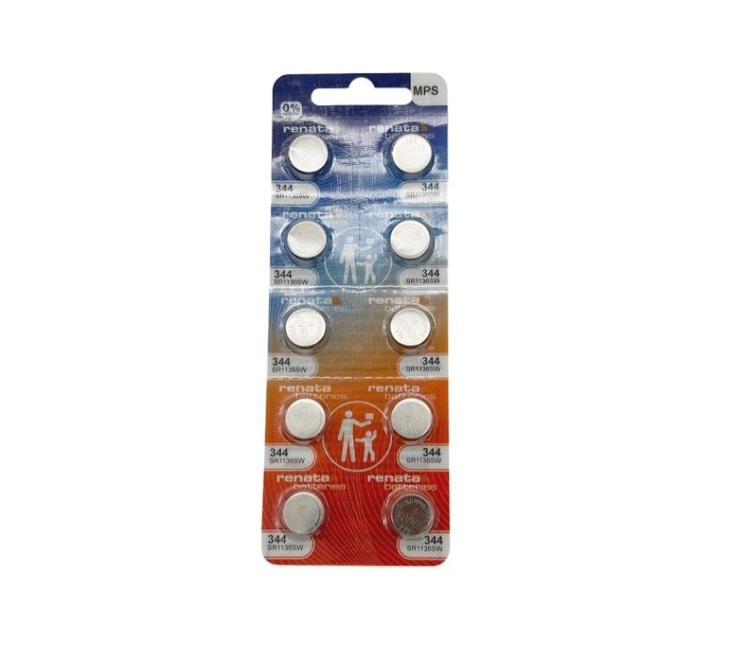 Renata 344 Silver Oxide Battery 1.55V SR1136SW Swiss Made (Pack of 10)