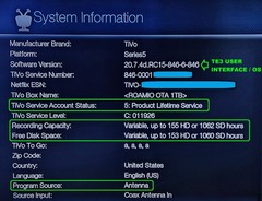TiVo Roamio OTA ~ LIFETIME SERVICE ~ 155 Hours HD ~ 1TB HDD ~ FULLY UPDATED TE3