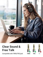 Durable 3.5mm Y Splitter for Headsets – Ideal for Gaming, PC, Laptop, Tablet