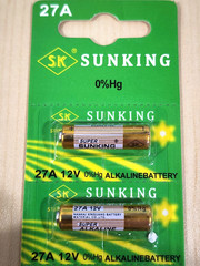 2 pc Sunking 12V Super Alkaline Batteries A27, 27A, MN27, GP27A, 8LR732, L828
