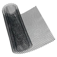 40 x 13 inch Car Grill Mesh Sheet, Black Painted Aluminum 16x8mm Rhombus Black