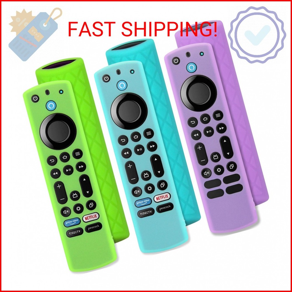 Pinowu Silicone Remote Case (3pcs, Glow in The Dark) for Fire TV Stick 4K Max/In