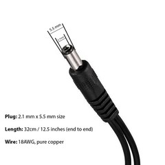 1:4/1:5/1:8 Universal DC Power Splitter Cable Cord 5.5×2.1mm 12V Multi Adapter