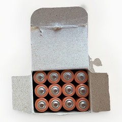 Pack of 12 Batteries with 4 Cylindrical Battery Charging Docks & USB-C Cables