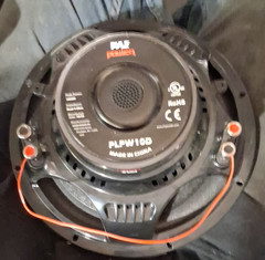 PAIR PYLE POWER PLPW10D 10in Dual Voice Coil Car Subwoofer 1000W/500WRMS