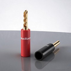 10pcs 24K Gold Plated BFA-Z 4mm Banana Plug Dual Screws Speaker Cable Connectors