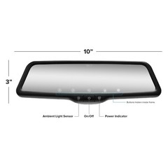 Rear View Mirror with 10″ LCD Screen & 1080p Dash Cam + 1080p Backup Camera